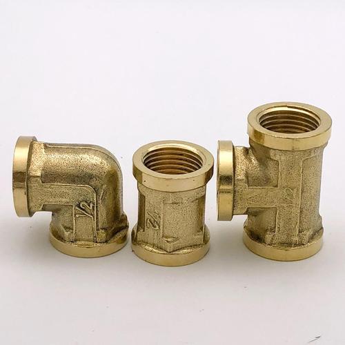 水暖管件 铜配件全铜加厚 管古对接丝 铜弯头 三通